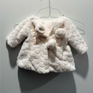 Charming White Kids Puffer Coat